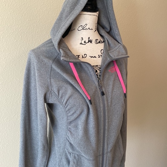 The North Face gray zipup fleece sweatshirt - Picture 2 of 7